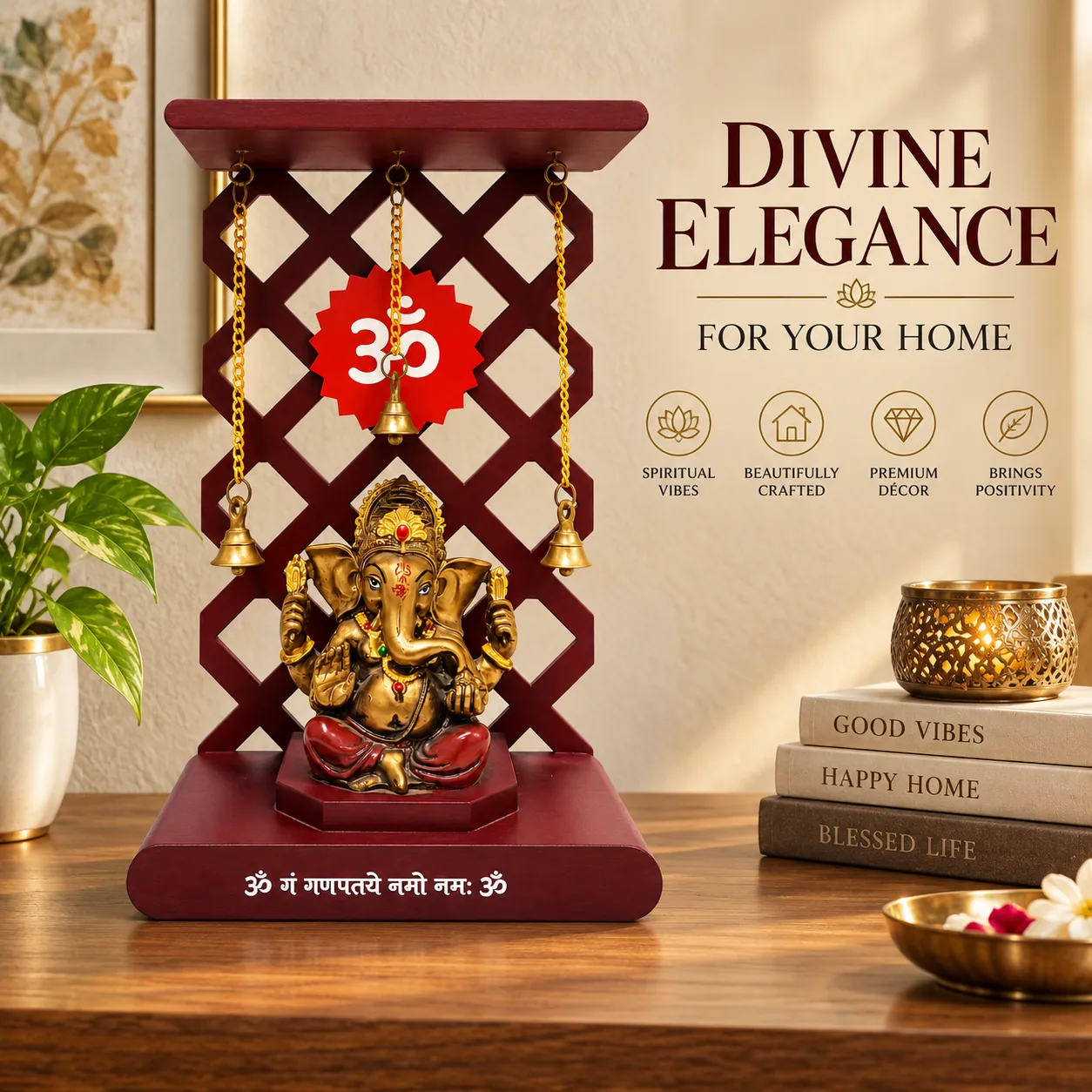 Shanta Console Mandir alternate view